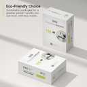 EKO 21 Gallon / 50-90 Liter,110 CountDrawstring Trash Bags, Extra-Strong Unscented Garbage Bags, Easy-Dispense Roll for Kitchen & Household Use, Resists Tears, Leaks and Punctures, Code G, White