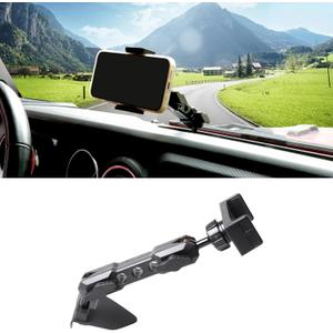 West-xingzhe Car Phone Holder Mount for 2018-2023 Jeep Wrangler JL 2/4 Door 4xe Gladiator JT Cell Phone Mount 360 Adjustable Dashboard Smart Phone Holder Interior Accessories,Black