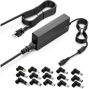 90W 65W Universal AC Adapter Laptop Charger Compatible with HP Dell Asus Lenovo Acer Toshiba Samsung Fujitsu Sony Gateway Notebook Ultrabook Chromebook Power Supply Cord with 15 Connectors