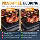 Toaster Oven Liners for Bottom of Oven (4 Pack) Reusable Non-Stick Heat Resistant Toaster Liners, Compatible with Ninja, Cuisinart, Emeril Lagasse & More, Toaster Mat, 12"x12" (Black)