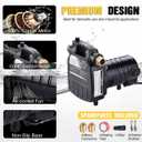 TRUPOW 1/2HP 1450GPH 115-Volt Cast Iron Portable Electric Power Utility Transfer Water Pump with Carbon Brush, Filter, Brass Connectors, for Garden, Rain Barrel, Pool, Pond, Hot Tub, Aquarium Draining