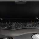 ProtoArc Ergonomic Wireless Keyboard Mouse, EKM01 Plus Full Size Ergo Bluetooth Keyboard Mouse Combo, Split Design, Wrist Rest, Multi-Device, Rechargeable, for Windows/Mac OS - Black