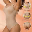 Seamless Bodysuit For Women Tummy Control Thong Bady Shaper Waist Slimming Women's Shaperwear Tank Tops (XX-Large, Beige)