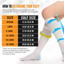 Doc Miller TED Hose Knee High Anti Embolism Stockings for Women & Men, Hospital Style Surgical Stockings, Plus Size White Compression Socks 15-20mmHg, Support Hose with Inspection Hole (M-5XL)