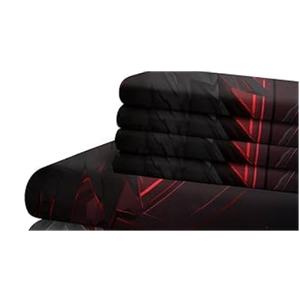 AOFOTO 9x6ft Great Black and Red Theme Birthday Photography Backdrop Pearls Feather Room Wall Art Decor Roaring 20s Retro Background Party Supplies Kids Adults Portrait Decoration Banner Props