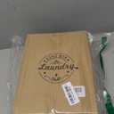 Magnetic Lint Bin for Laundry Room Organization and Storage with Brush, Wall-Mounted Dryer Lint Bin for Room Decor, Space-Saving Trash Can (Cream)