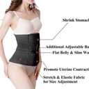 Postpartum Girdle C-Section Recovery Belt Back Support Belly Wrap Belly Band Shapewear (Black, L)