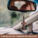 Wood Cross Necklace Bulk Chiristian Gift for Men Women Bible Verse Party Favor Wood Cross Pendant Crucifix on Cord