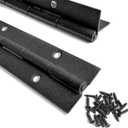 2 Pack Piano Hinge 12 Inch*1.2 inch Stainless Steel Black Piano Hinge Heavy Duty for Various Doors Cabinets Woodwork Marine Doors - 1.2'' Opening Width 24 Screws Included
