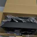 MAXECHO Desk Side Storage, Under Desk Laptop Mount, Table Side Hanging File Organizer, No Drill Clamp On Cable Management Tray, Laptop Holder with Magnetic Pen Holder for Office and Home, Load 22 Lbs (Black)