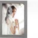 9x13 Picture Frame Distressed Gray, Rustic 13x9 Picture Frame Grey, Pic Poster Frame, 9 by 13 Gallery Family Portrait Photo Frame Horizontal and Vertical Display for Wall Hanging/Tabletop