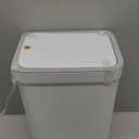 MOPALL 2 Pack Bathroom Can with Lid, 3.6Gal + 2.4Gal Garbage Can with Pop-Up Lid, Small Can Dog Proof, Slim  Bin Waste Basket for Toilet, Office, Bedroom, Living Room, Kitchen (White)