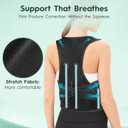 Back Brace Posture Corrector For Men and Women - Bionic System Posture Correctors, Adjustable Full Brace, Shoulder Back Straightener, Neck, Upper And Lower Back Pain Relief L-1 (Black, L)