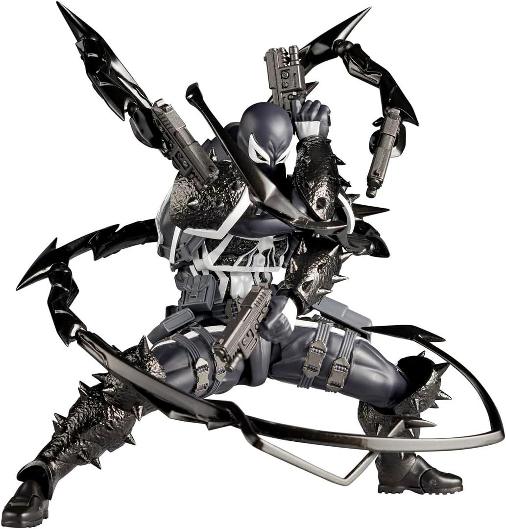 Kaiyodo Revoltech Amazing Yamaguchi Agent Venom Total Height Approx. 6.7 inches (170 mm), Non-Scale, PVC & ABS, Pre-Painted Action Figure
