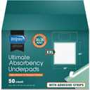 Inspire Super and Ultra Absorbent Disposable Bed Pads, 36" X 36", Pack of 50 with Adhesive, XXL