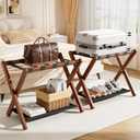 Chezerra Fully Assembled Luggage Rack for Guest Room, Suitcase Stand 2-Pack
