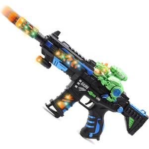 DaoDaoZhu Dinosaur Light Up Toy Gun with Sound Effects, Noise-Making Gun Toys for Kids Indoor/Outdoor Play & Halloween Costume, Christmas Birthday Dinosaur Gifts for 3 4 5 6 7 Year Old Boys Toddlers (Black-green)