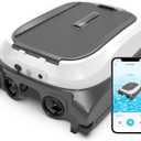 Pleco SK01 Solar Powered Pool Surface Skimmer Robot – APP Controlled, 24/7 Auto Cleaning, Dual Charging, Obstacle Avoidance, Large Filter, Fits Most Pools (Gray White)
