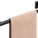Matte Black Towel Bar, 16 Inch Towel Rack for Bathroom Wall Mounted, Thicken Stainless Steel Heavy Duty Hand Towel Holder, Space Saving Towel Rod Modern Home Decor