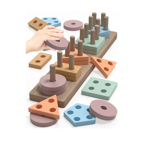 Yetonamr Montessori Toys for 1 2 3 Years Old Boys Girls Birthday Gifts, Wooden Sensory Toys for Ages 2-4 Toddlers Kids Baby, Toddler Learning Toy Activities Puzzles Ages 1-3