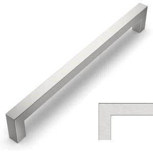 Amerdeco 10 Pack Brushed Satin Nickel Cabinet Pulls 10 Inch(256mm) Hole Centers Kitchen Cabinet Handles Cabinet Hardware Cupboard Handles Square Drawer Pulls SH0004 (10"/256MM Hole Center)