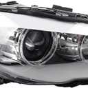 Dasbecan HID/Xenon w/AFS Type Headlight Compatible With 2011-2013 BMW 5 Series 528i 535i 550i M5 Right Passenger Side Housing Chrome Clear Headlight Assembly Replaces# 63117271908