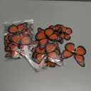 AQUEENLY Monarch Butterfly Decorations, 4.72'' Orange Premium Artificial Monarch Butterfly to Decorate for Craft, Home, Wall, Wedding, Party (12 Pcs)