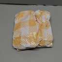 3 Pack Brownish-Yellow and White Gingham Tablecloths, 54 X 108Inch Disposable Party Table Covers Scalloped Brownish-Yellow and White Checkered Tablecloth