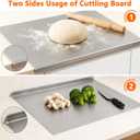 Stainless Steel Cutting Boards for Kitchen, Stainless Chopping Board Non-Slip, Metal Cutting Board for Meat, Fruits, Vegetables, and Baking Food Grade Cutting Boards (19.6"L x 15.8"W)
