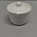 Luxshiny 2pcs Soup Cups with Lids White Ceramic Stew Pot with Lid Steam Soup Bowl Steaming Cup Soup Noodle Bowl Stockpot Cookware for Egg Custard Medicinal and Birds Nest 4 Inches