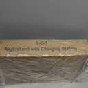 Tensirock Side Table with Charging Station, Nightstand with Adjustable Fabric Drawer, Bedside Table for Bedrooms, Living Rooms & Home Decor (Brown Black)