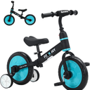 Trike to Bike Riding Tricycles for Boys Girls 2-5, Fit 'n Joy Kids Balance Bike with Pedals & Training Wheels Options, 4-in-1 Starter Toddler Training Bicycle
