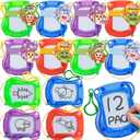 Valentines Day Cards for Kids School, 12 Pack Magnetic Drawing Board with Valentine Card, Valentine Day Party Favors for Boys Girls, Ideal Exchange Cards for Classroom