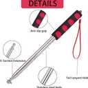 4 PCS 6.5ft Telescopic Flag Poles,Stainless Steel Handheld Portable Extendable Retractable Flagpoles with Clips,Anti-Slip Grip,Telescoping Banner Flag Pole Pointer for Tour Guide,Teachers,Festival