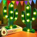 Extra Large - 2 Pack LED Cactus Light Cinco de Mayo Decorations 10 x 5.5 Inch Cactus Decor Mexican Fiesta Party Decorations Cute Night Lamp for Table Kids' Room Bedroom Living Room Gift Party Home