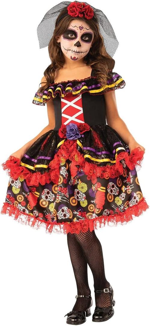 Rubies Girls Opus Collection Day of the Dead Girl Costume (Large, As Shown)