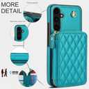 Phone Case for Samsung Galaxy A54 5G Wallet Cell Cover with Tempered Glass Screen Protector Wrist Crossbody Strap Stand RFID Blocking Credit Card Holder A545G A 54 54A 4G G5 SM A546U Women Girls Green