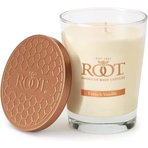 Root Candles Honeycomb Veriglass Scented Beeswax Blend Candle, French vanilla Large