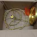 iDavosic.ly 2 Tier Rotating Necklace Holder Organizer with 42 Hooks, Adjustable Metal Bracelet Display Stand Rack, Extra Tall Keychain Spinning Tree Tower for Women, Gold