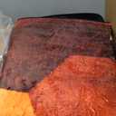 Fiery red Brown Burnt Orange Copper Black Abstract Geometric Shape Rug 5x7 Rug Area Rugs for Living Room Bedroom Aesthetic Dining Room Machine Washable Throw Rugs Carpet Indoor Non-Slip Floor Mat (4'10" x 6'8" (Rectangular), Multi3)