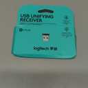 Logitech USB Unifying Receiver, 2.4 GHz Wireless Technology, USB Plug Compatible with All Unifying Devices Like Wireless Mouse and Keyboard, PC/Mac/Laptop - Black