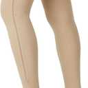 Sosation Thigh High Zipper Compression Socks 20-30 mmHg Zipper Compression Stockings Thigh High for Women Men Swelling Edema (Beige,Large)