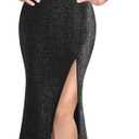 VFSHOW Womens Formal Sexy Halter High Slit Prom Wedding Guest Maxi Dress 2023 Illusion Sweetheart Neckline Evening Long Gown (XX-Large, Sparkly Black-a)