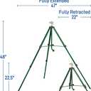 Orbit 1/2 Inch Brass Impact Sprinkler - Adjustable Metal Tripod - Long Range Lawn Watering System - 360 Degree Rotating Sprinkler - Heavy Duty Irrigation System - Adjustable 22-48 Inch Height - 58308