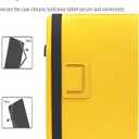 Universal 10 10.1 11 Inch Tablet Case, Viclowlpfe Protective Folio Stand Android 16 15 Case for 9.6-11 Inch Tablet with Hand Strap and Cards Slots, Lemon Yellow