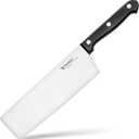 7.5-Inch Chef Knife Santoku  Full Tang Razor-Sharp High Carbon Stainless Steel Blade  Hollow Grind Edge  Ergonomic Grip Handle  Professional Kitchen Knife, Black