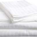 Rajlinen Boating Sheet Set-Specially Designed for Universal -AFT-Berth – Head 90”, Length 60”, Foot 75” (White Stripe)