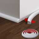 Flexible Quarter Round Molding, 158 Inch Peel and Stick Rubber Quarter Round Trim Molding with Self Adhesive, Waterproof Bendable Molding Trim for Wall Edge Corner,Staircase Cabinet Edge,White