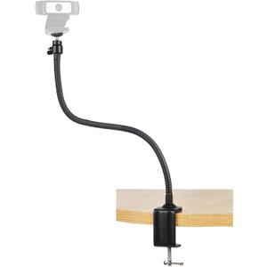AceTaken Webcam Stand - 25 inch Gooseneck Clamp Desk Webcam Mount Arm for Logitech Webcam C920s C920 C930e C922x C930 C922 C925e C615 Brio