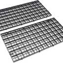 ALEGI Aquarium Plastic Grid Divider Tray Egg Crate,Grid Isolate Board Divider Fish Tank Bottom Black Filter Tray (Black 2 Pcs S)